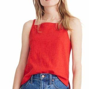 Madewell Apron Tank in Red